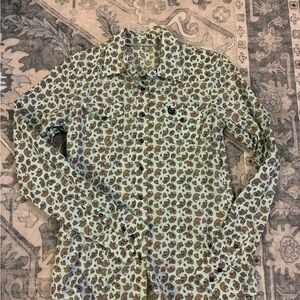 Cinch Women's Mint Green Paisley Snap-Down Shirt